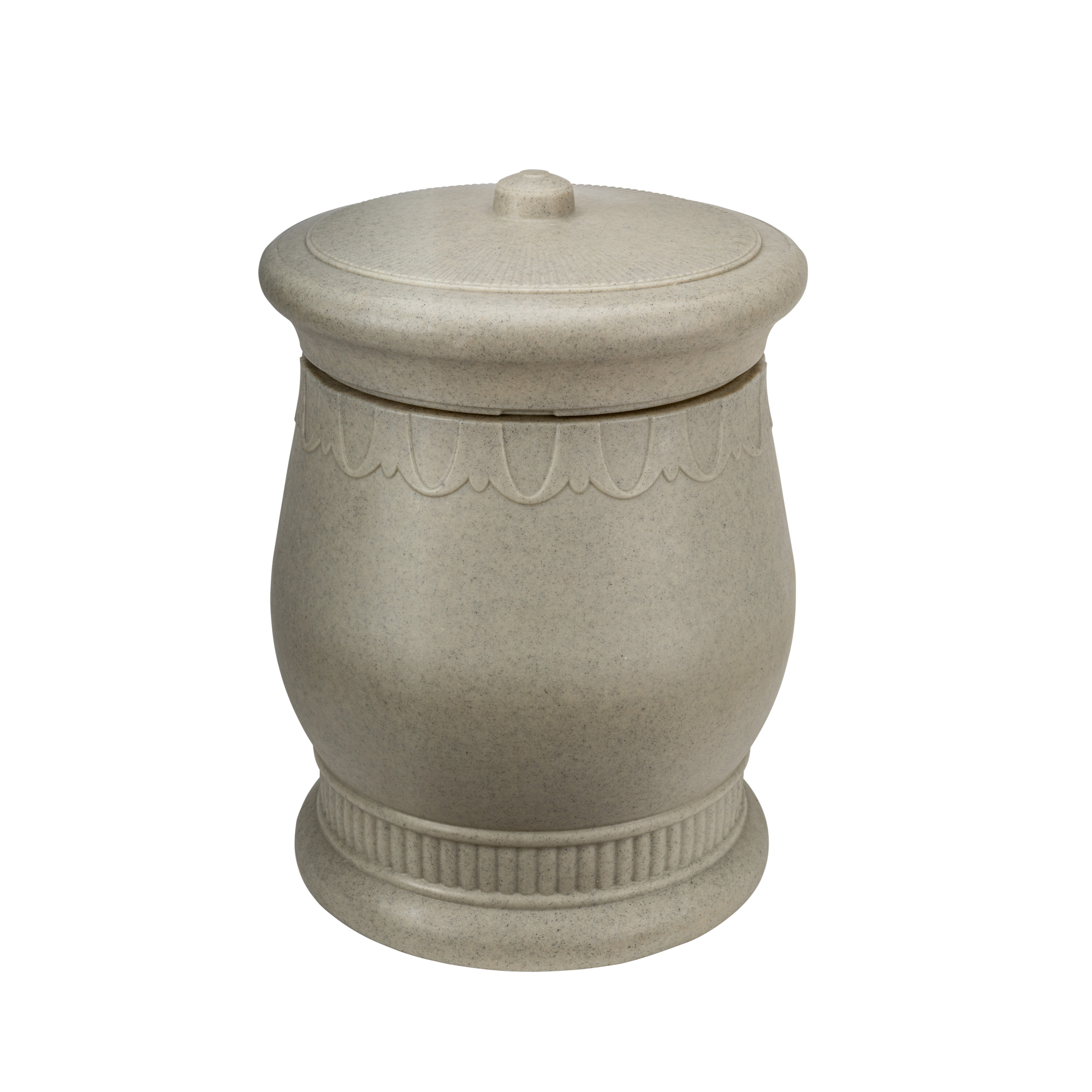 Good Ideas Savannah Urn Waste & Storage Bin — 30-Gallon, Sandstone, Model# SV-URN-SAN